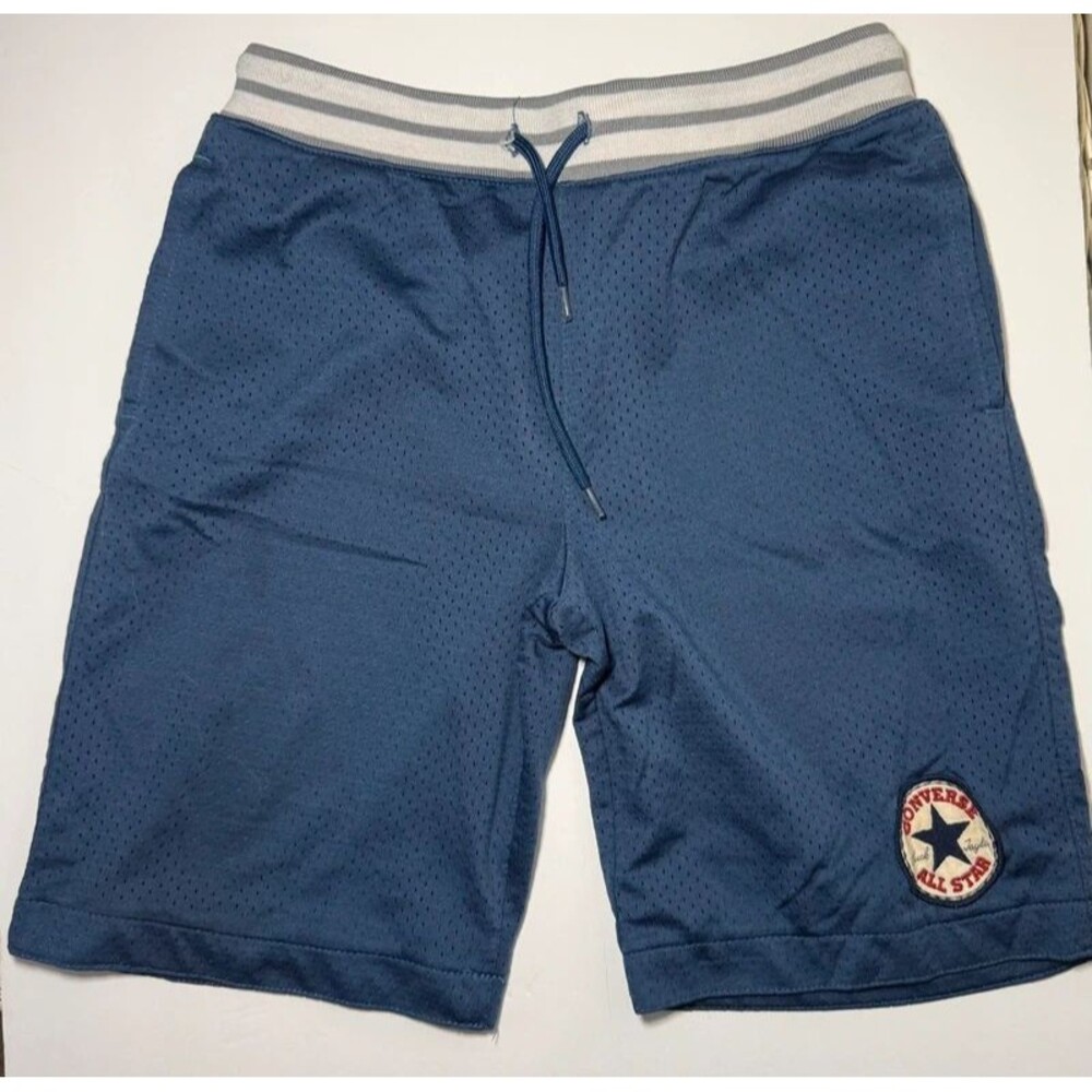 Converse All Star Boys S 8-10 Navy Mesh Basketball Shorts